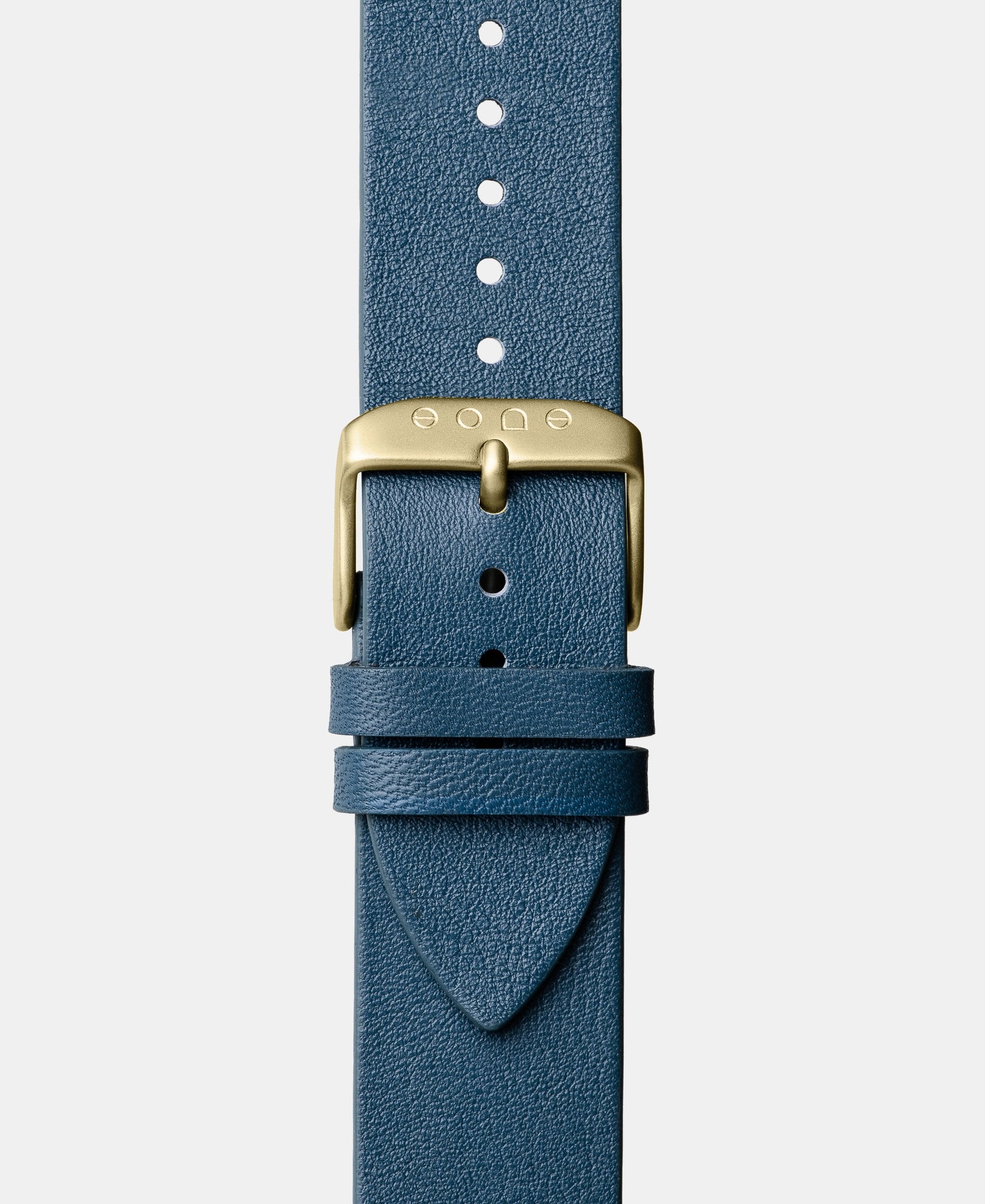 Load image into Gallery viewer, A photo shows the strap lying on a flat surface. One part has a buckle and the other part has a series of holes for an adjustable fit.