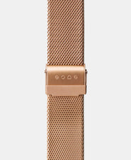 A photo shows the strap lying on a flat surface. One part has a fixed clasp and the other part has an adjustable clasp for a custom fit.
