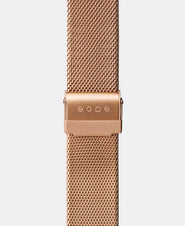 A photo shows the strap lying on a flat surface. One part has a fixed clasp and the other part has an adjustable clasp for a custom fit.