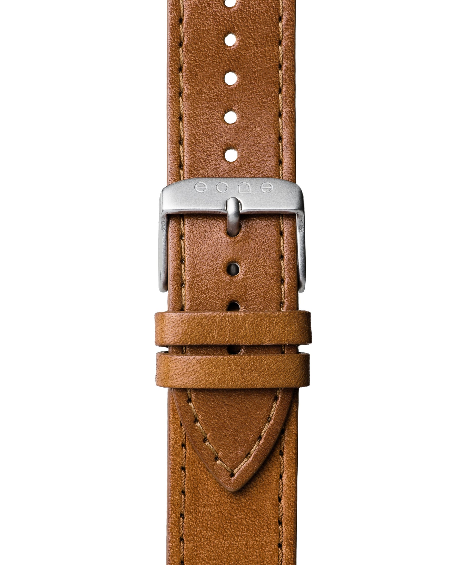 Load image into Gallery viewer, A photo shows the strap lying on a flat surface. One part has a buckle and the other part has a series of holes for an adjustable fit.